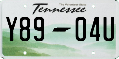 TN license plate Y8904U