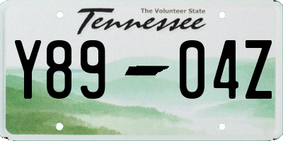 TN license plate Y8904Z