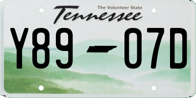 TN license plate Y8907D