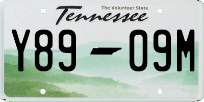 TN license plate Y8909M