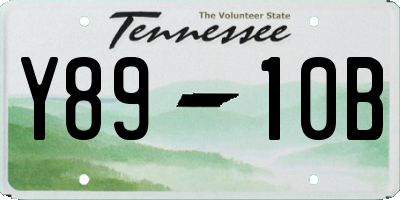TN license plate Y8910B