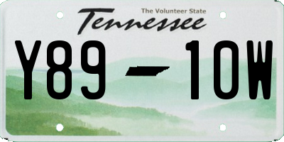 TN license plate Y8910W