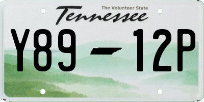 TN license plate Y8912P