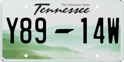 TN license plate Y8914W