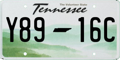 TN license plate Y8916C