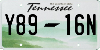 TN license plate Y8916N