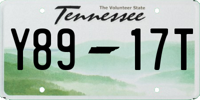 TN license plate Y8917T