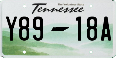 TN license plate Y8918A