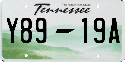 TN license plate Y8919A