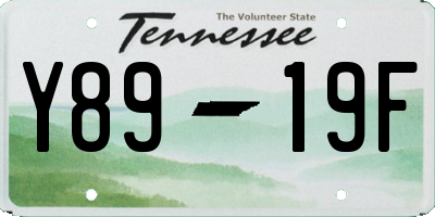 TN license plate Y8919F
