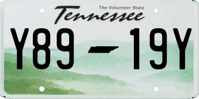TN license plate Y8919Y