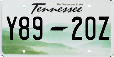 TN license plate Y8920Z