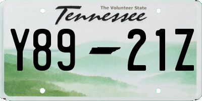 TN license plate Y8921Z