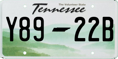 TN license plate Y8922B