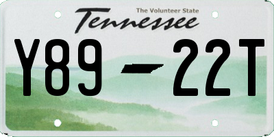 TN license plate Y8922T