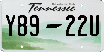 TN license plate Y8922U