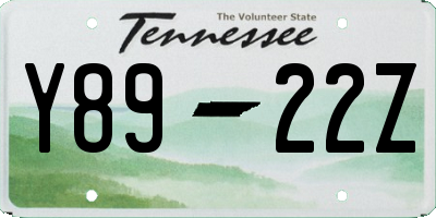 TN license plate Y8922Z