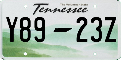 TN license plate Y8923Z