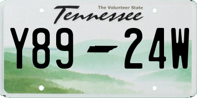 TN license plate Y8924W