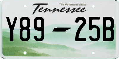 TN license plate Y8925B
