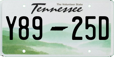 TN license plate Y8925D
