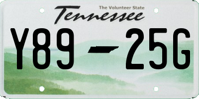 TN license plate Y8925G