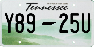 TN license plate Y8925U