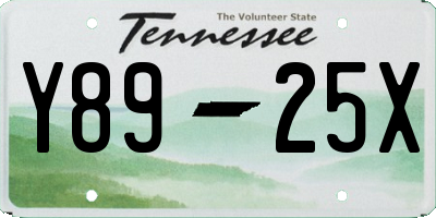 TN license plate Y8925X