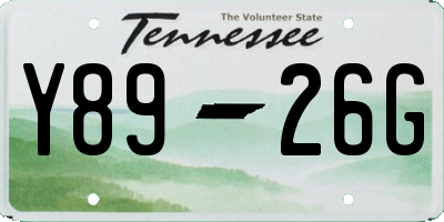 TN license plate Y8926G