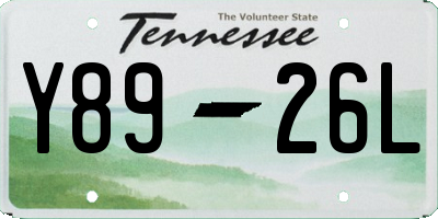 TN license plate Y8926L