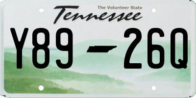 TN license plate Y8926Q