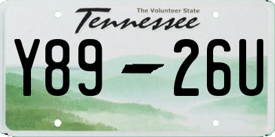 TN license plate Y8926U