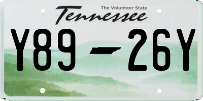 TN license plate Y8926Y