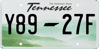 TN license plate Y8927F