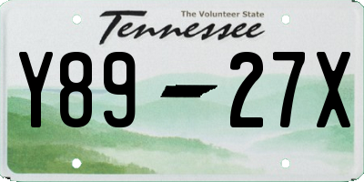 TN license plate Y8927X