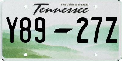 TN license plate Y8927Z