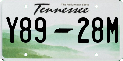 TN license plate Y8928M