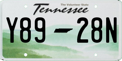TN license plate Y8928N