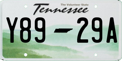 TN license plate Y8929A