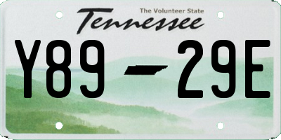 TN license plate Y8929E