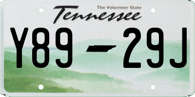 TN license plate Y8929J