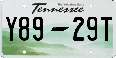 TN license plate Y8929T