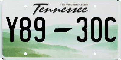 TN license plate Y8930C