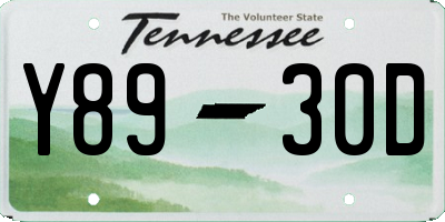 TN license plate Y8930D