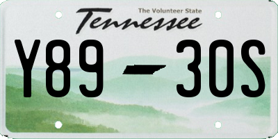TN license plate Y8930S