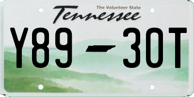 TN license plate Y8930T