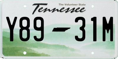 TN license plate Y8931M