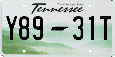 TN license plate Y8931T