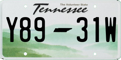 TN license plate Y8931W