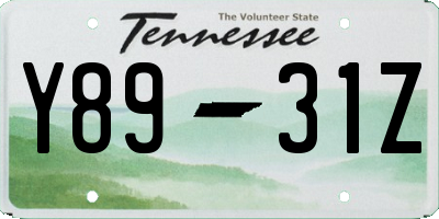 TN license plate Y8931Z